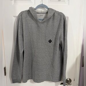 Men’s RVCA Heather Gray Hooded Shirt